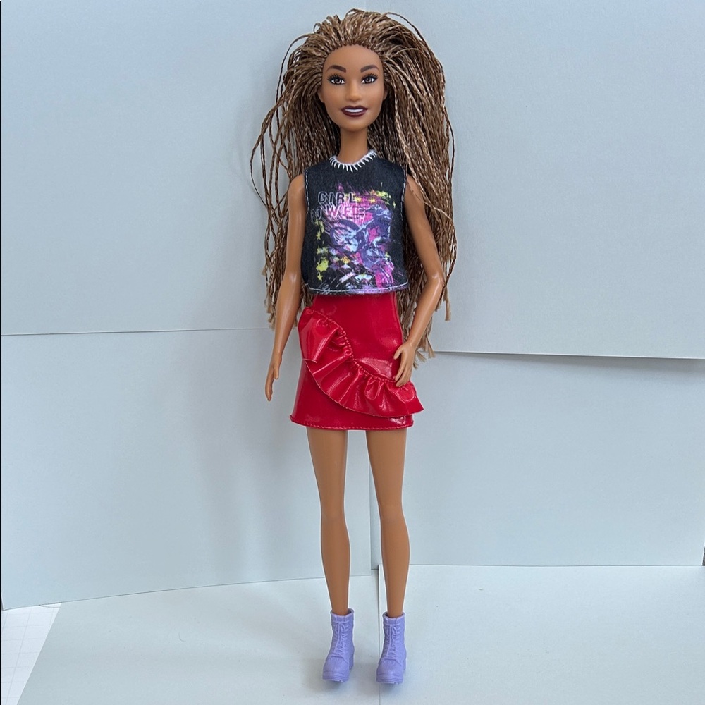 Collector Fashionista #123 Black/African-American Tall Barbie Doll with Braids